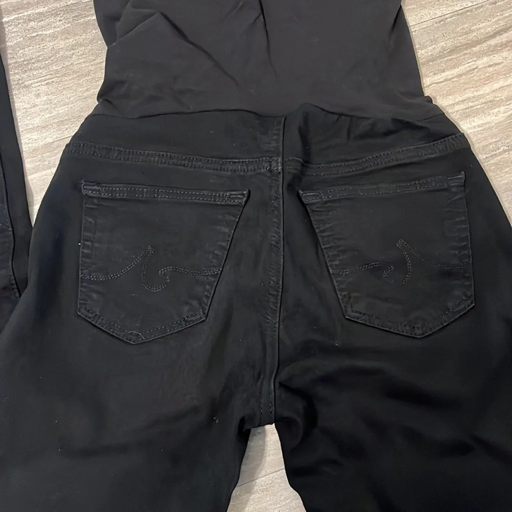Adriano Goldschmied AG Maternity Black Ankle Jeans